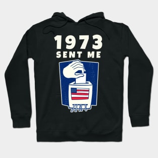 1973 Sent Me Ballot Box Women Vote Hoodie